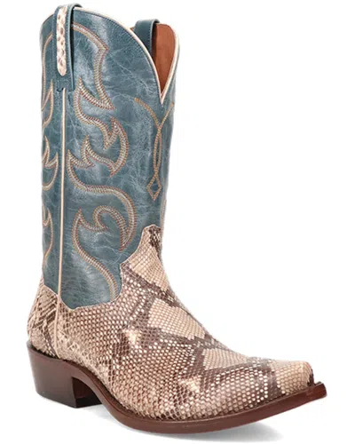 Pre-owned Dan Post Men's Exotic Python Western Boot - Snip Toe - Dps1100 In Beige