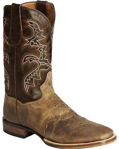 Pre-owned Dan Post Men's Gel-flex Western Certified Performance Boot Broad Square Toe - In Beige