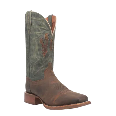 Pre-owned Dan Post Men's Jacob 13" Tan & Turquoise Western Boots Dp4949 In Brown
