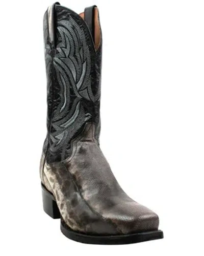 Pre-owned Dan Post Men's Karung Snake Exotic Western Boot - Square Toe - Dps708 In Black