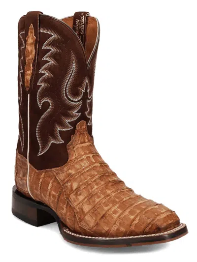 Dan Post Men's Leon Caiman Square Toe Boot In Copper In Brown