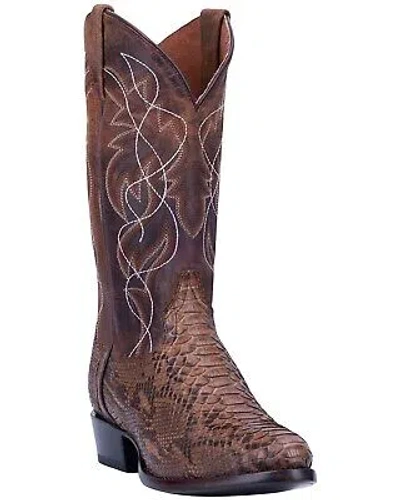 Pre-owned Dan Post Men's Manning Exotic Python Western Boot - Medium Toe - Dp3037 11 Ee In Brown