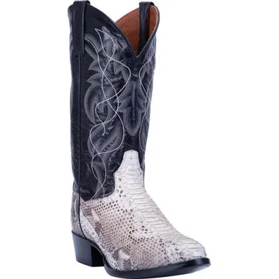 Pre-owned Dan Post Men's Manning Leather Boot Dp3036 In Natural/black