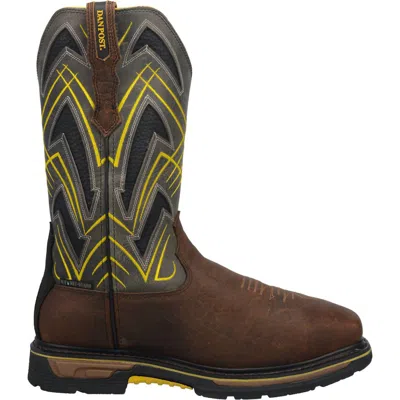 Dan Post Men's Metatarsal-guard Eh Waterproof Cyclone Work Boot With Comp-toe In Brown/grey In Animal Print