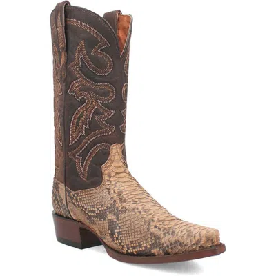 Pre-owned Dan Post Men's Sturgis Python Boot Dp3058 In Sand/brown