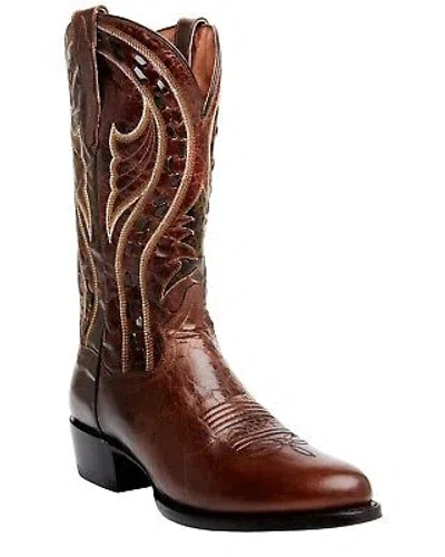Pre-owned Dan Post Men's Swirled Embroidery Western Boot - Medium Toe Pecan 8 1/2 D In Brown