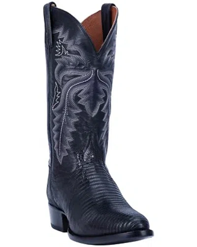 Pre-owned Dan Post Men's Winston Lizard Western Boot - Round Toe - Dp3050r In Black