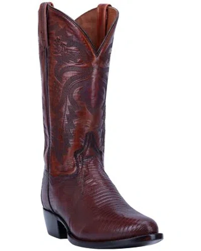 Pre-owned Dan Post Men's Winston Lizard Western Boot - Round Toe - Dp3051r In Brown