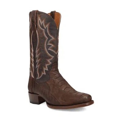 Pre-owned Dan Post Mens Anders Brown Ostrich Leg Cowboy Boots