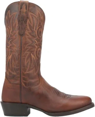 Pre-owned Dan Post Mens Cottonwood Embroidered Round Toe Casual Boots Mid Calf - Brown In Rust Copper