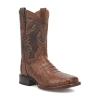 Dan Post Mens Kingsly Flat Heel Cowboy Boots In Brown
