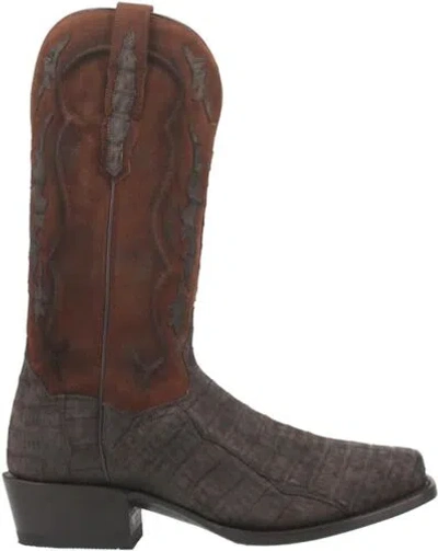Pre-owned Dan Post Mens Stalker Square Toe Casual Boots Mid Calf - Brown, Grey