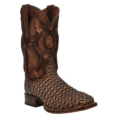 Pre-owned Dan Post Mens Stanley Square Toe Boots In Brown
