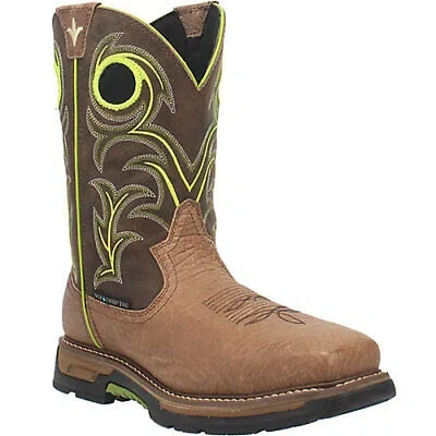 Pre-owned Dan Post Mens Storms Comp Wp Boots In Green