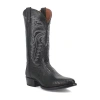 Dan Post Mens Winston Flat Heel Cowboy Boots In Black