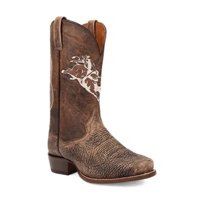 Pre-owned Dan Post "the Dirt Show" Bison Leather Boot Dp5037 In Brown