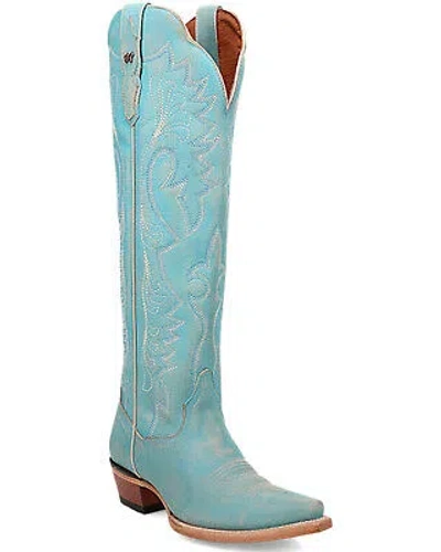 Pre-owned Dan Post Women's Celeste Tall Western Boot - Snip Toe - Dp5111 7 M In Blue