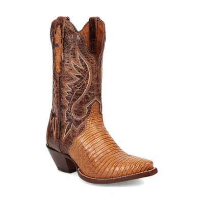 Pre-owned Dan Post Women's Celine Lizard Exotic Boot Dp5103 In Tan/brown
