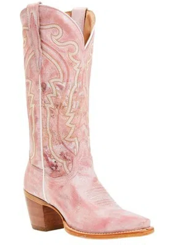 Pre-owned Dan Post Women's Cherry Bomb Tall Western Boot - Snip Toe - Dp80173 In Pink