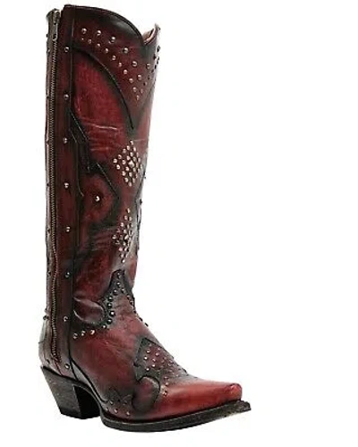 Pre-owned Dan Post Women's Daredevil Western Boot - Snip Toe - Dpp5860 In Red