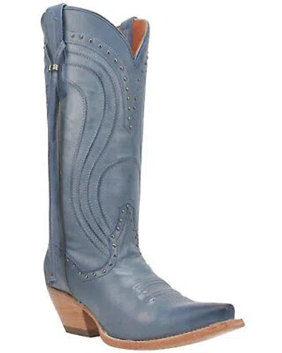 Pre-owned Dan Post Women's Donnah Western Boot - Snip Toe Blue 7 M