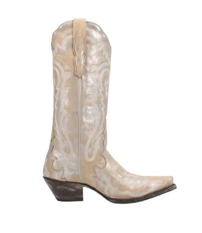 Pre-owned Dan Post Women's Frost Bite Western Boots Snip Toe (medium Sizes) In Silver
