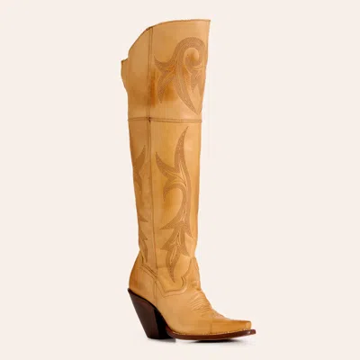 Dan Post Women's Jilted Light Tan Snip Toe Cowboy Boots In Brown
