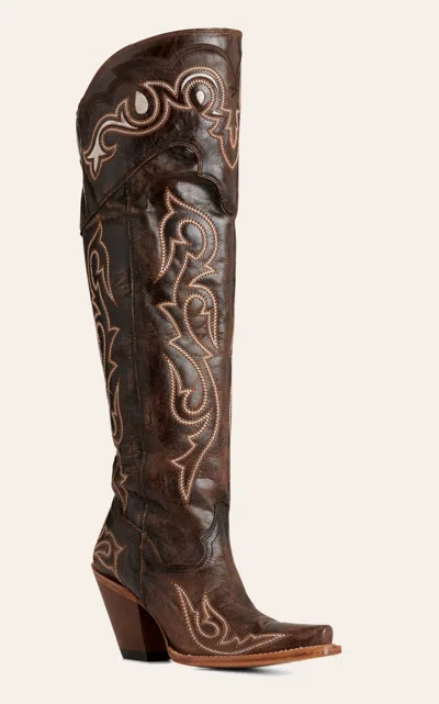 Dan Post Women's Kommotion 20" Chocolate Over The Knee Western Boots In Brown