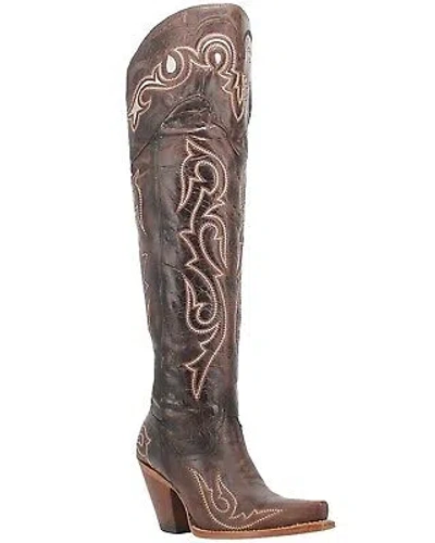 Pre-owned Dan Post Women's Kommotion Leather Boot - Snip Toe Chocolate 6 1/2 M