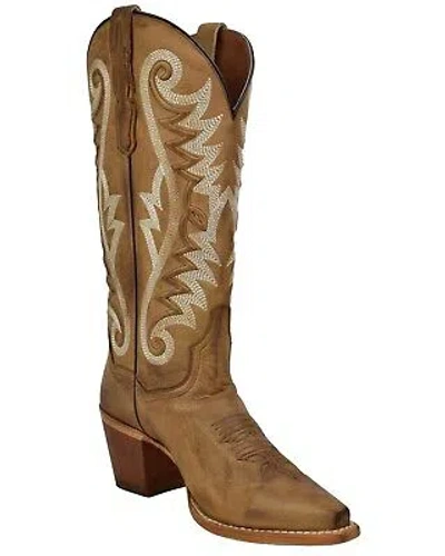 Pre-owned Dan Post Women's Magic Fashion Tall Western Boot - Snip Toe - Dp4366 In Brown