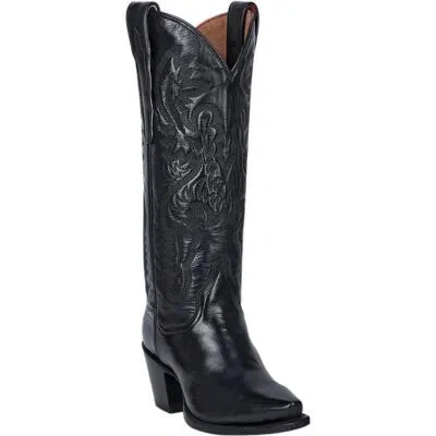 Pre-owned Dan Post Womens Maria Leather Boot Dp3200 In Black
