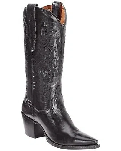 Pre-owned Dan Post Women's Polished Western Boot - Snip Toe - Dp3200 In Black