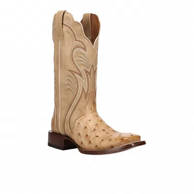 Dan Post Women's Reese Full Quill Ostrich Boot In Beige In Brown