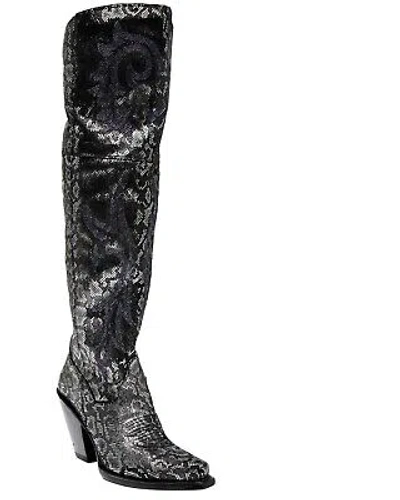 Pre-owned Dan Post Women's Snake Print Western Boot - Snip Toe - Dpp5629 8 M In Silver