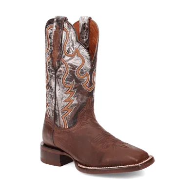Pre-owned Dan Post Women's Tess Leather Boot Dp5259 In Brown/grey