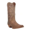 Dan Post Womens Karmel Stacked Heel Cowboy Boots In Brown