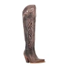 Dan Post Womens Kommotion Block Heel Cowboy Boots In Brown