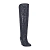 Dan Post Womens Wide Calf Stacked Heel Over The Knee Boots In Black