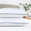 Dan River 2 Pack Piping Down Alternative Pillow Set (white) In White
