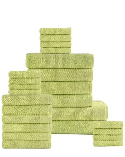DAN RIVER DAN RIVER 24PC POPCORN COTTON BATH TOWEL SET