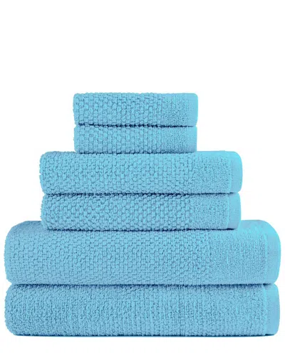 DAN RIVER DAN RIVER 6PC POPCORN COTTON BATH TOWEL SET
