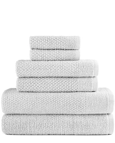 DAN RIVER DAN RIVER 6PC POPCORN COTTON BATH TOWEL SET