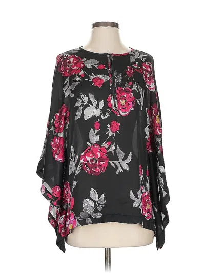 Pre-owned Dana Buchman 3/4 Sleeve Blouse In Black