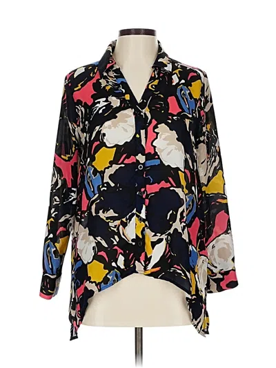 Pre-owned Dana Buchman 3/4 Sleeve Blouse In Black