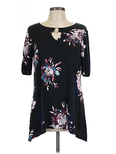 Pre-owned Dana Buchman 3/4 Sleeve Blouse In Black