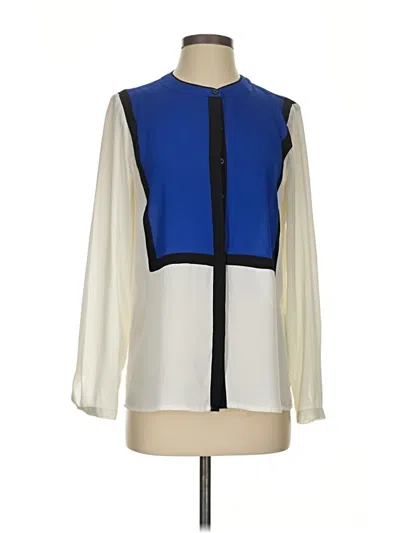 Pre-owned Dana Buchman 3/4 Sleeve Blouse In Blue