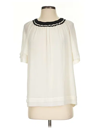Pre-owned Dana Buchman 3/4 Sleeve Blouse In Ivory