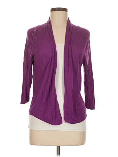 Pre-owned Dana Buchman 3/4 Sleeve Blouse In Purple