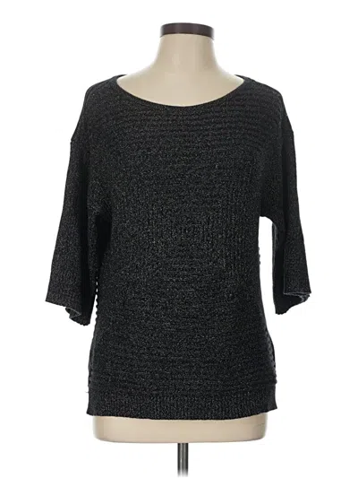 Pre-owned Dana Buchman 3/4 Sleeve Top Gray Boatneck Tops