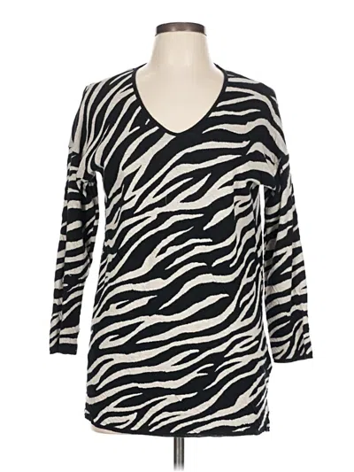 Pre-owned Dana Buchman 3/4 Sleeve T-shirt In Black